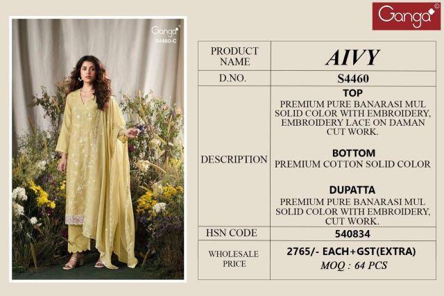 Ganga aivy 4460 Wholesale dress materials suppliers in Delhi
